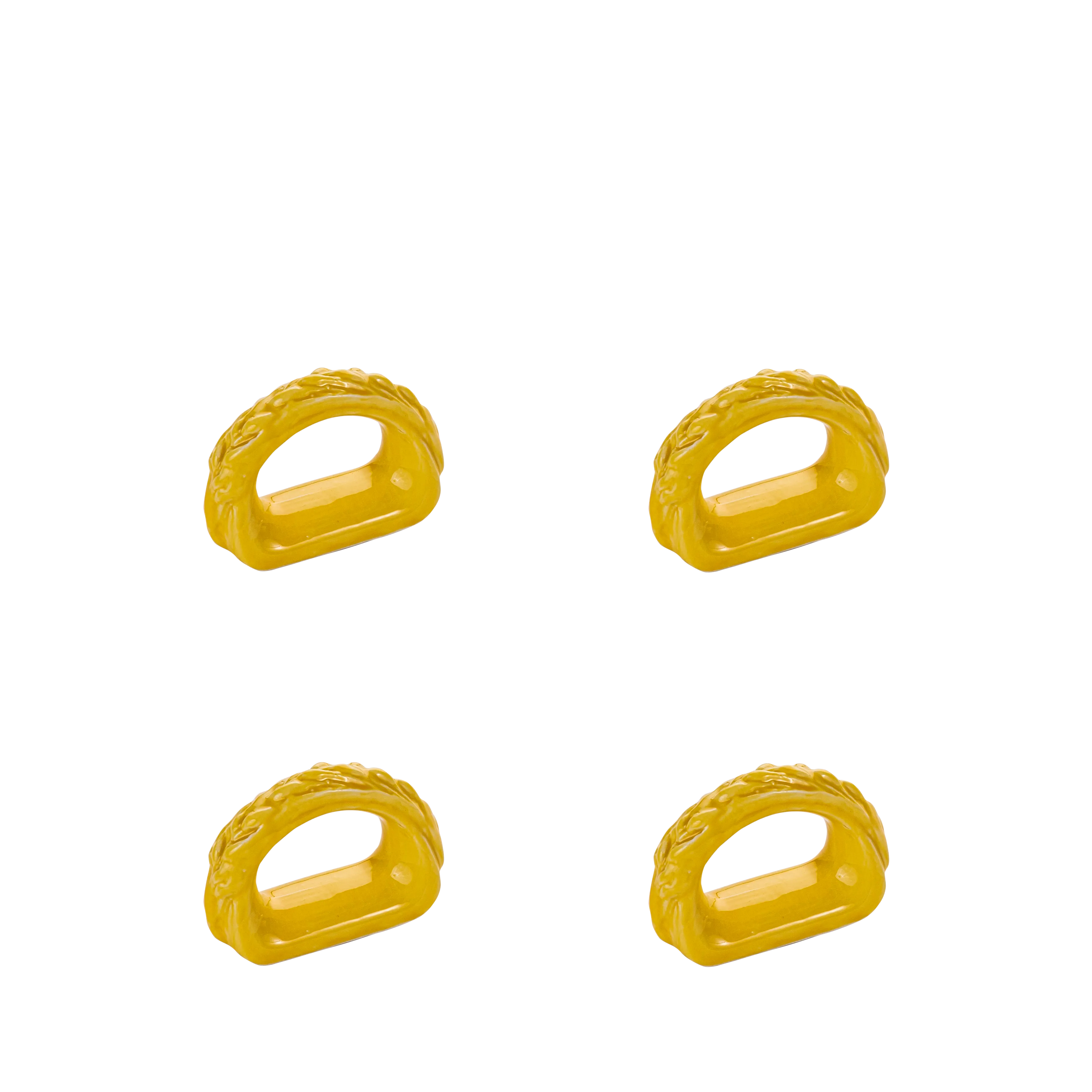Yellow Grains - 4Pc - Fathy Mahmoud Porcelain 
