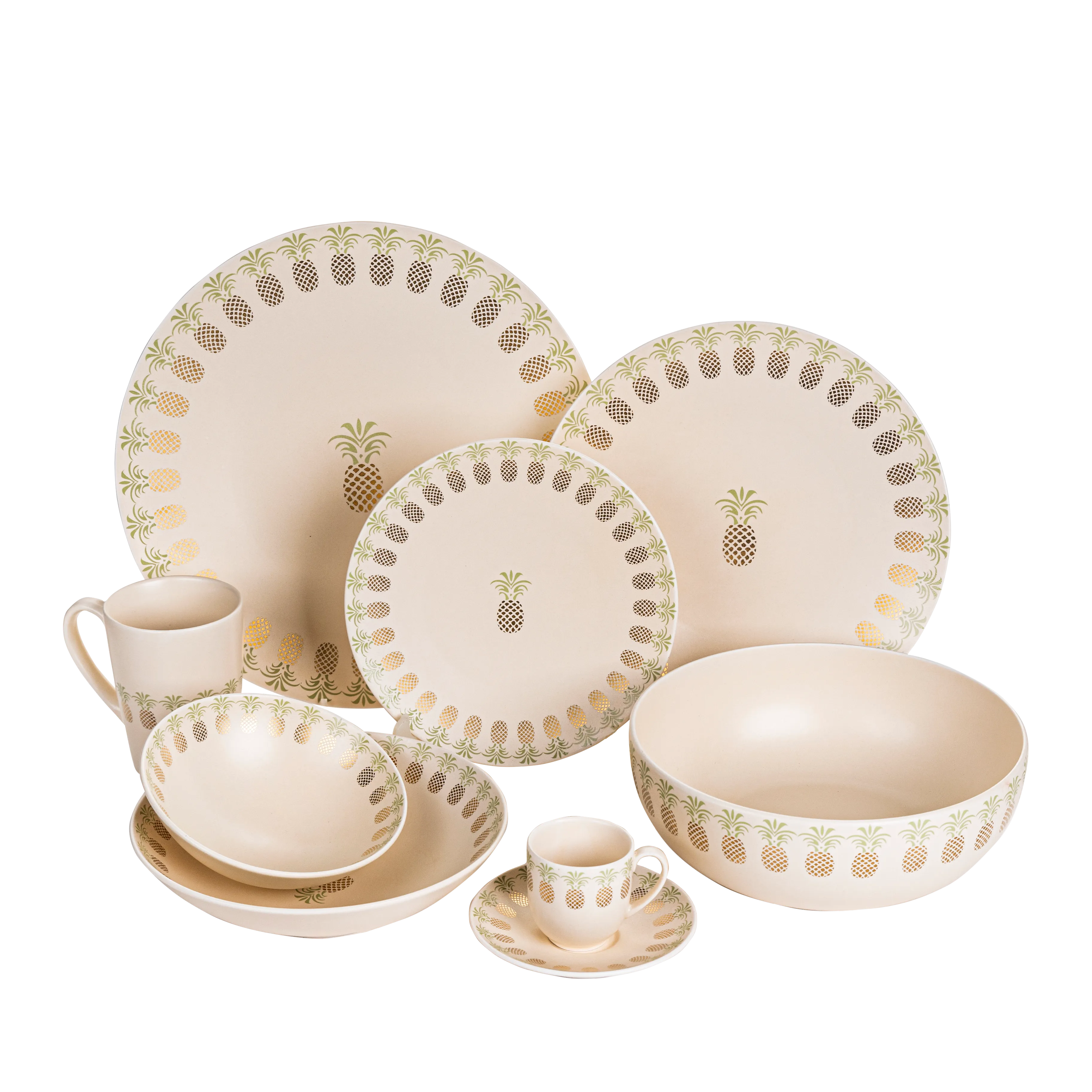 Pineapple - 45 Pc - Fathy Mahmoud Porcelain 
