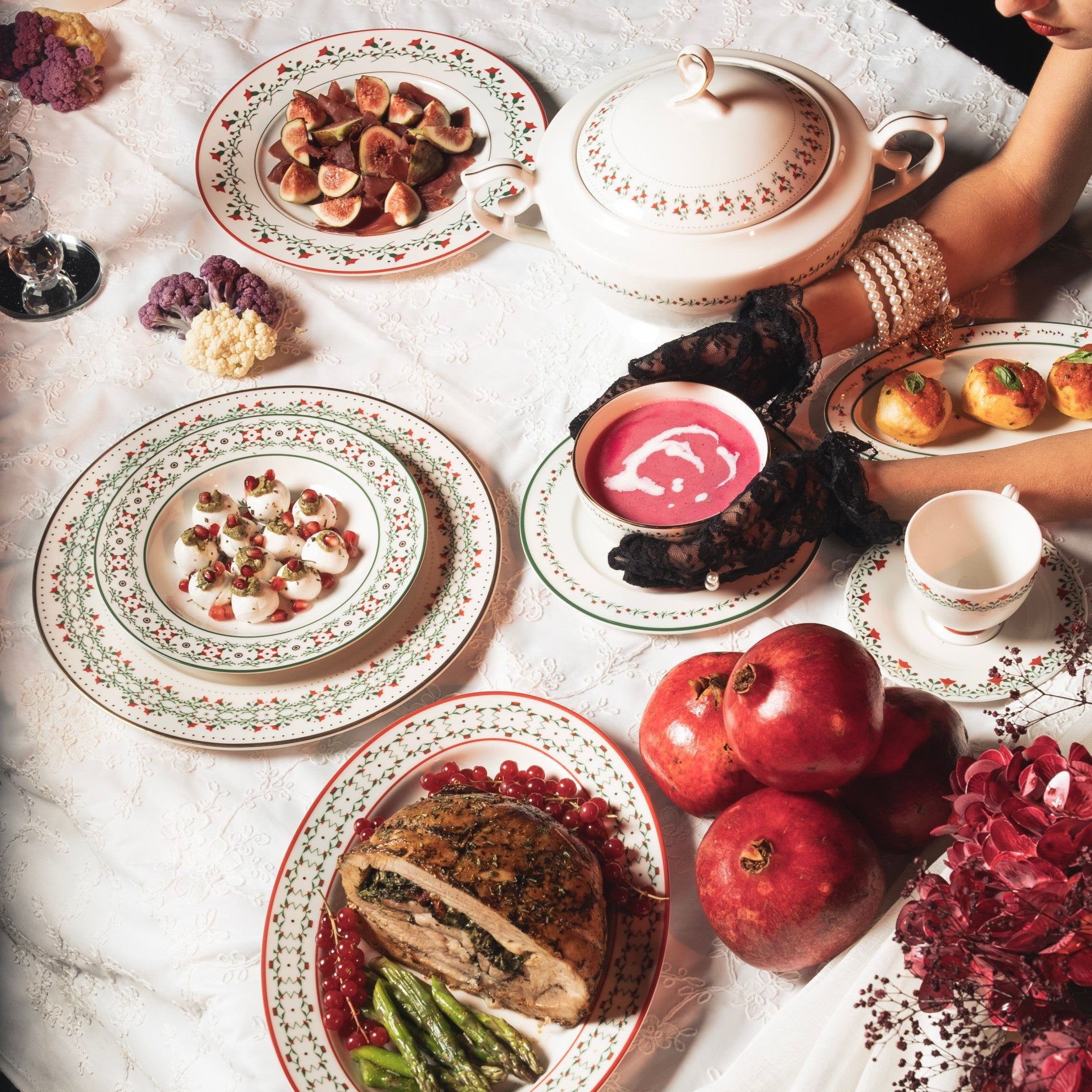 Poinsettia lights - 21 pieces