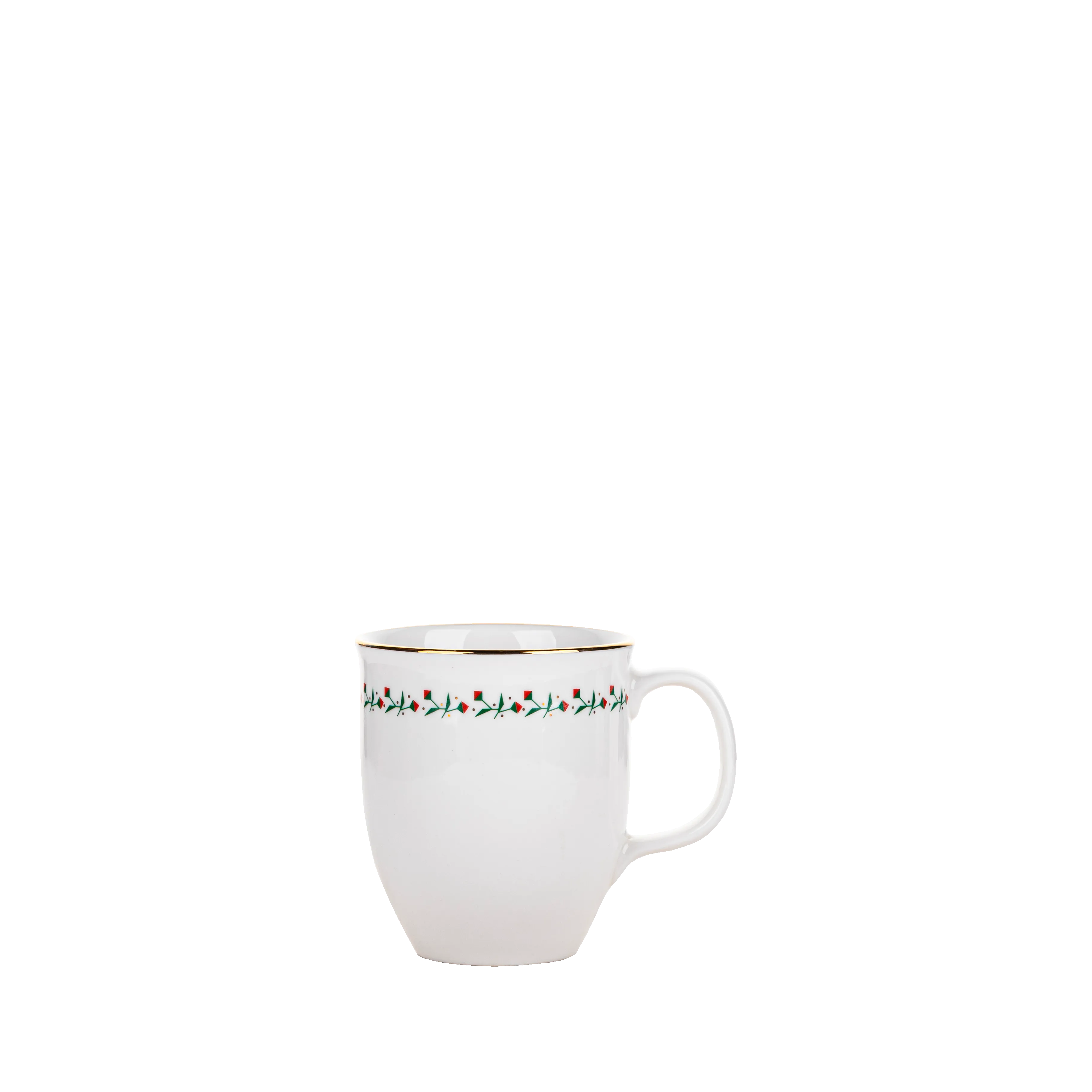 Poinsettia lights mugs - 2 pieces