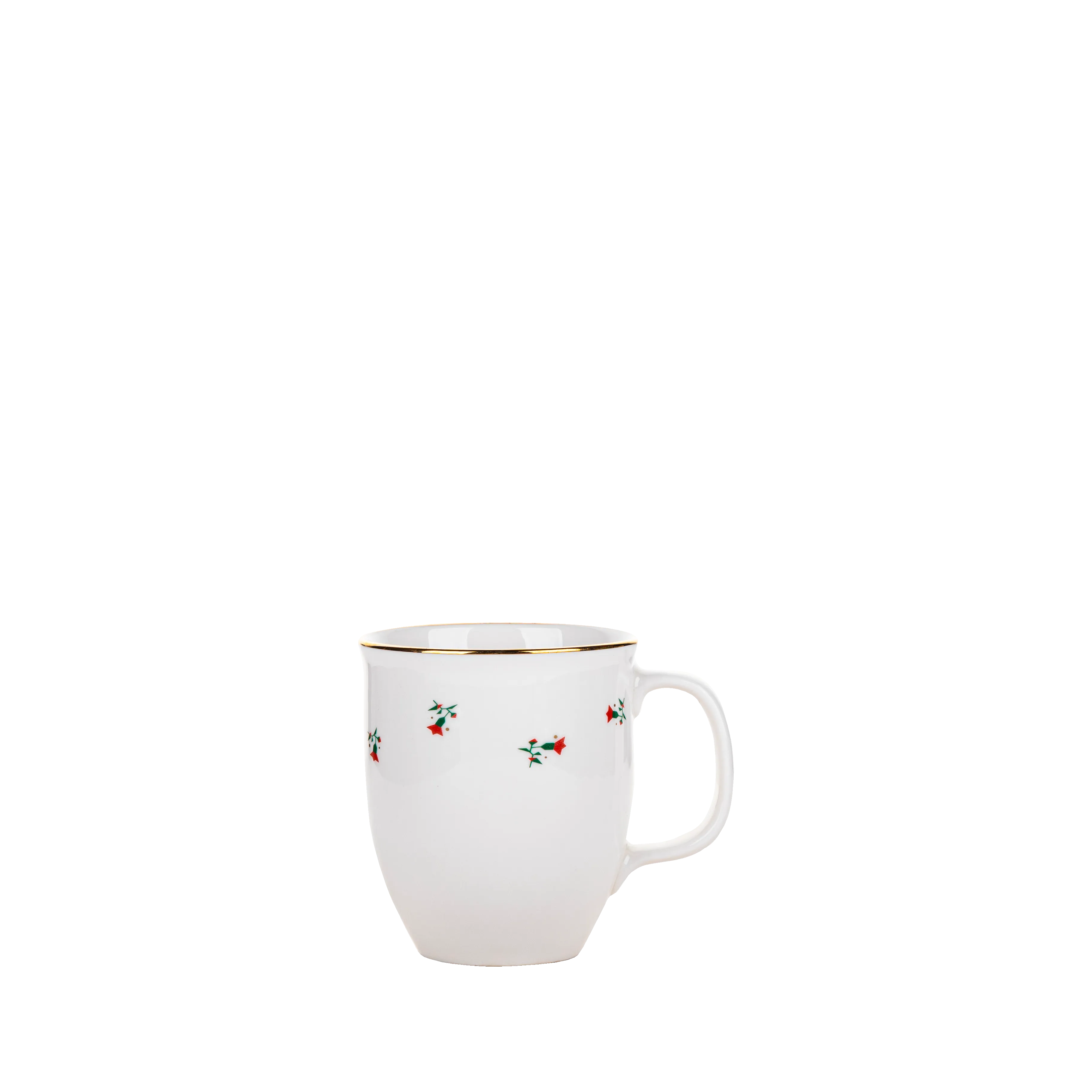 Poinsettia lights mugs - 2 pieces