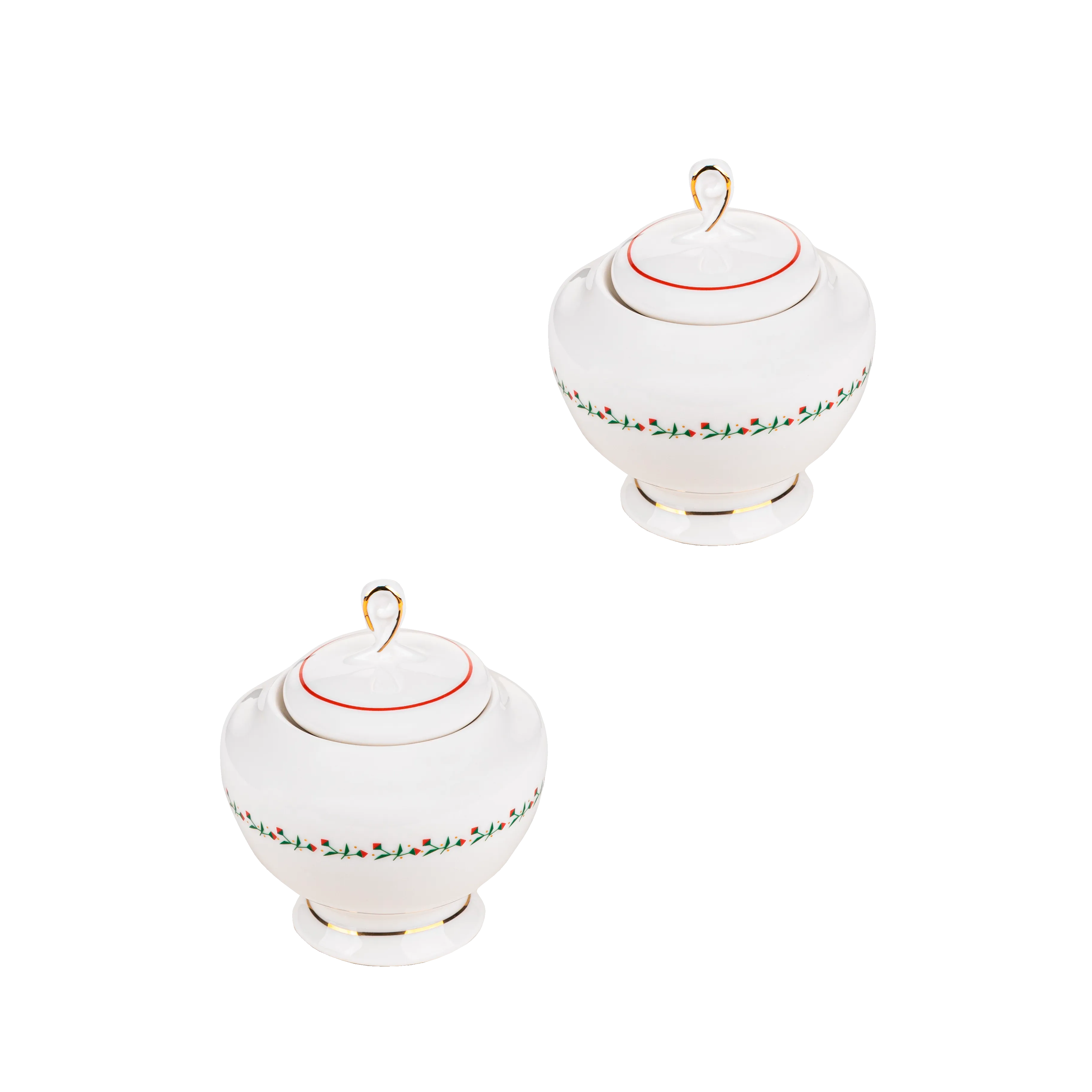 Poinsettia lights - Sugar pot set