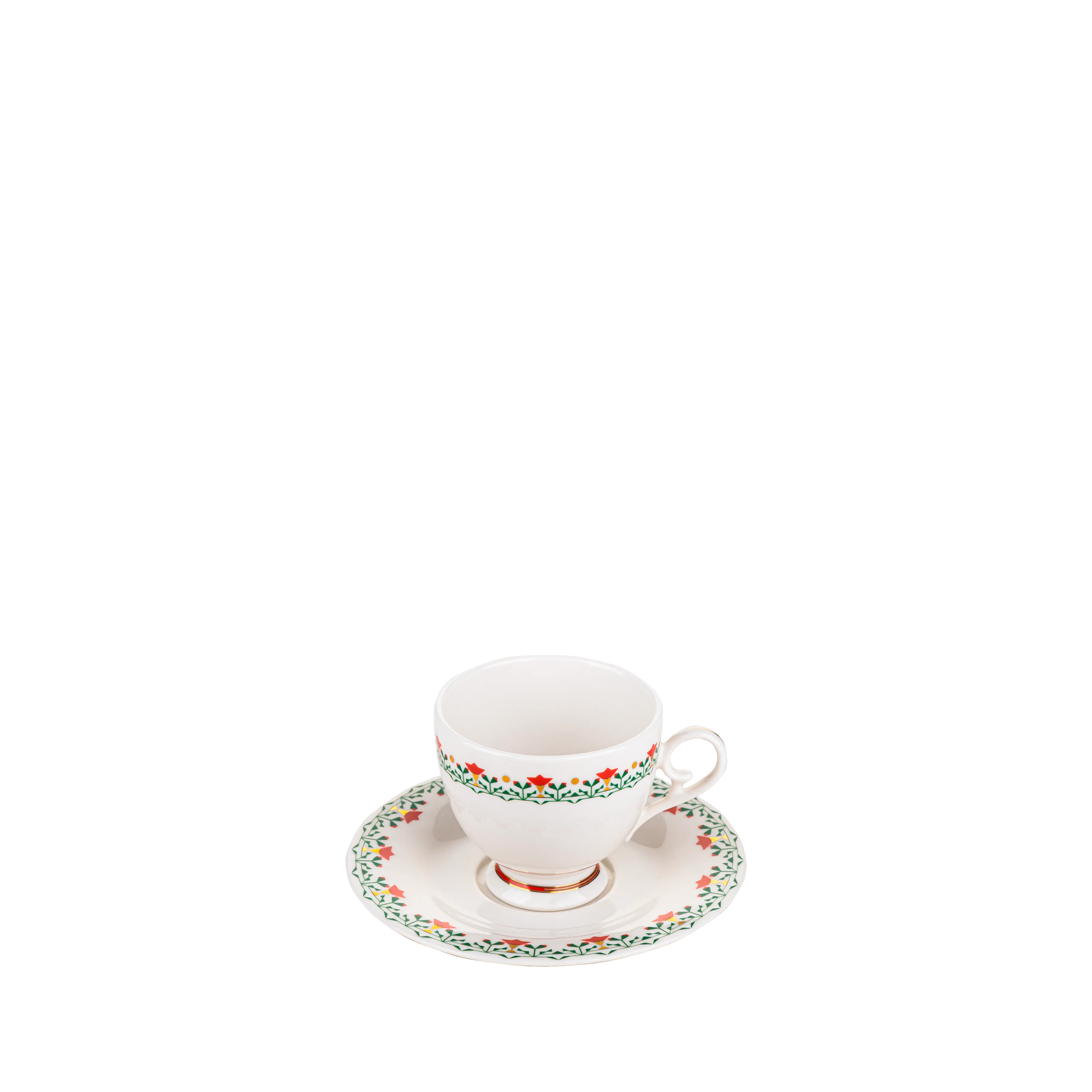 Poinsettia lights tea set - 12 pieces