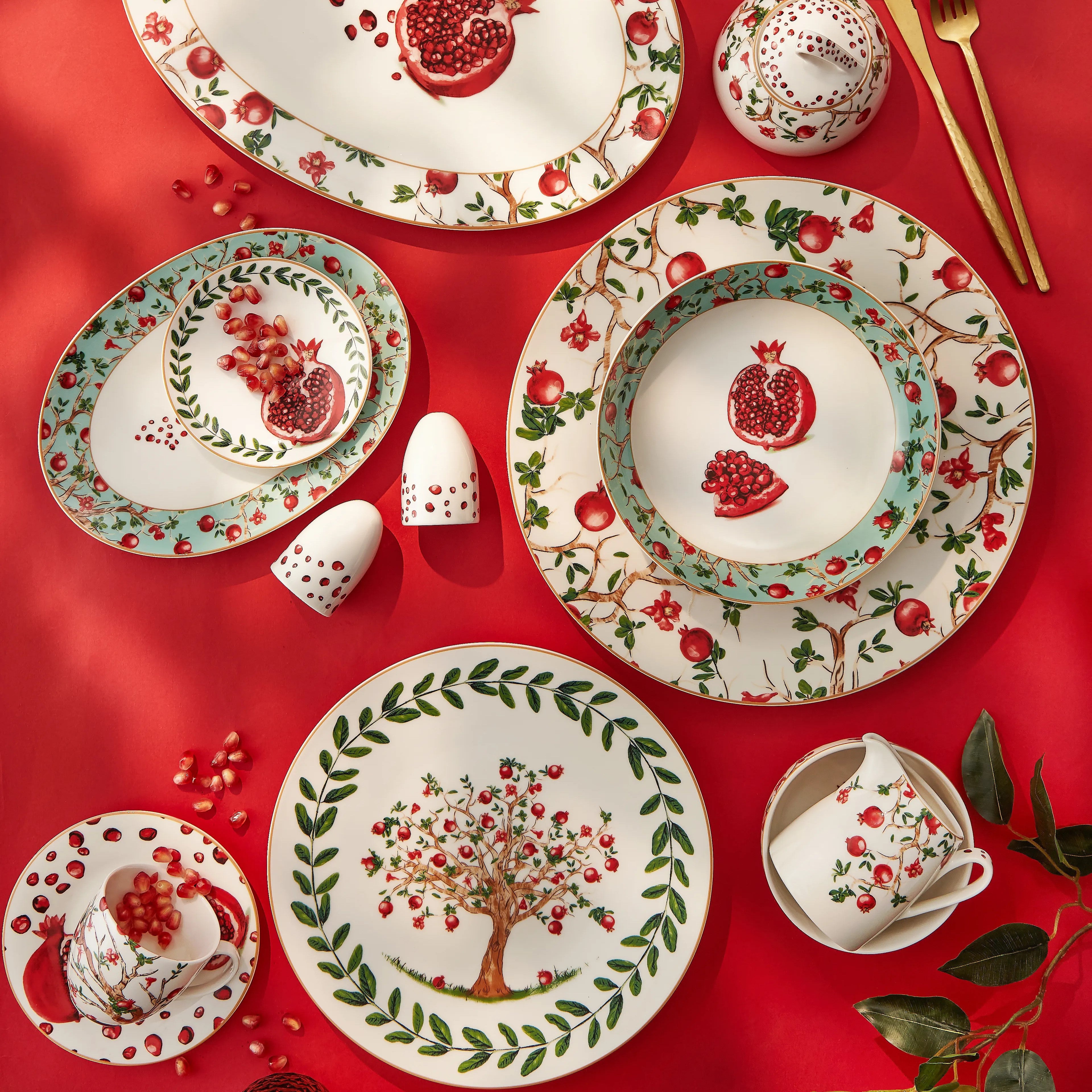 Pomegranate - 62 Pc - Fathy Mahmoud Porcelain 