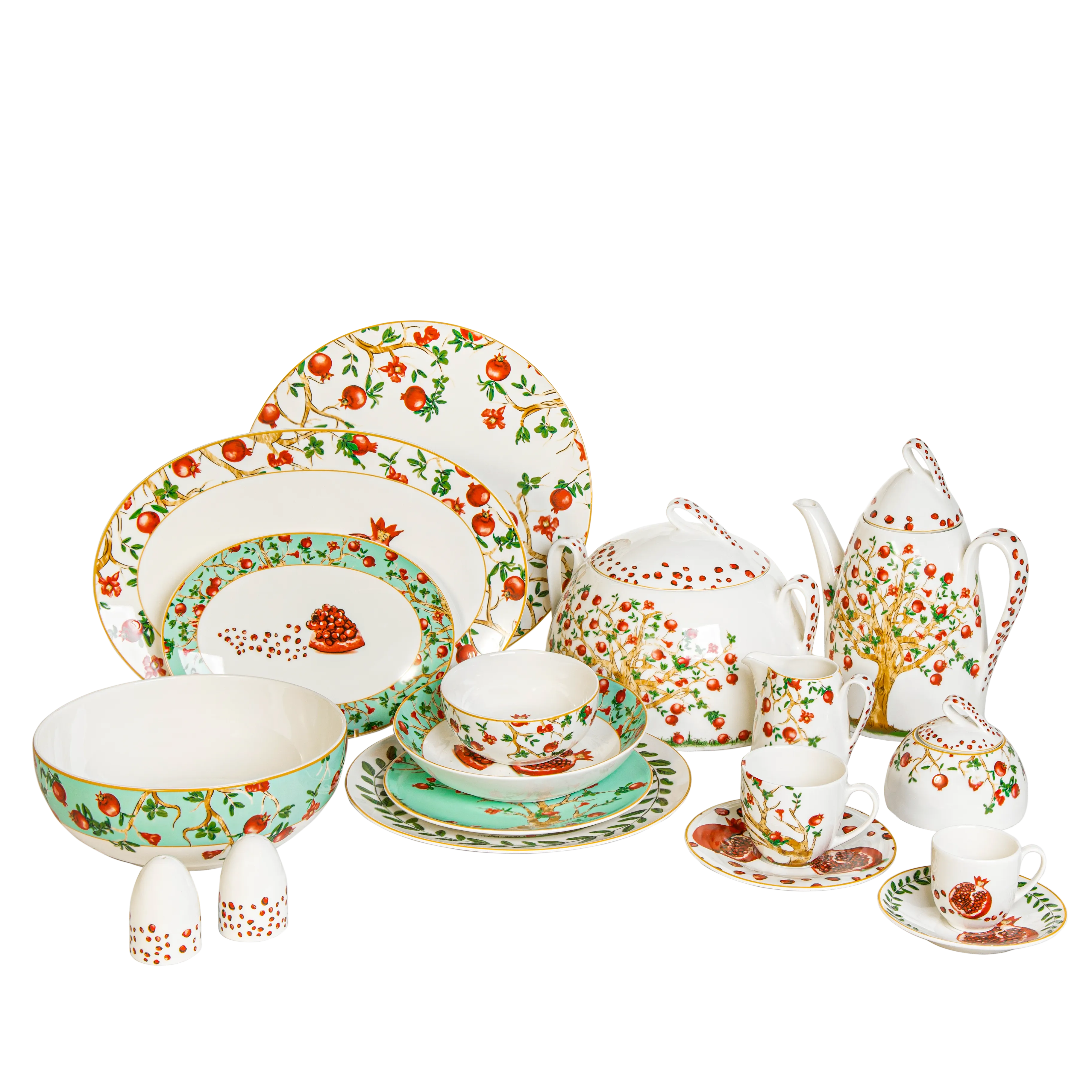 Pomegranate - 62 Pc - Fathy Mahmoud Porcelain 