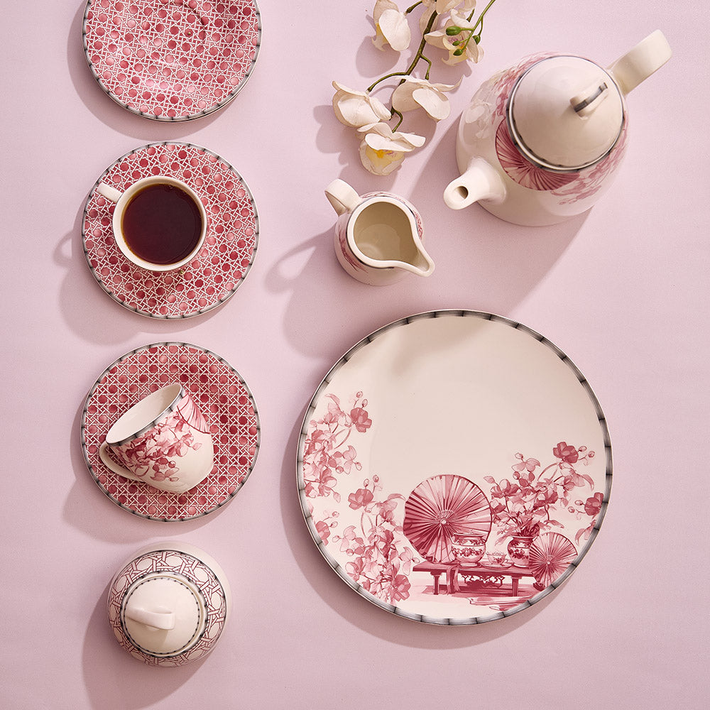 Red Bamboo - 24 Pc - Fathy Mahmoud Porcelain 
