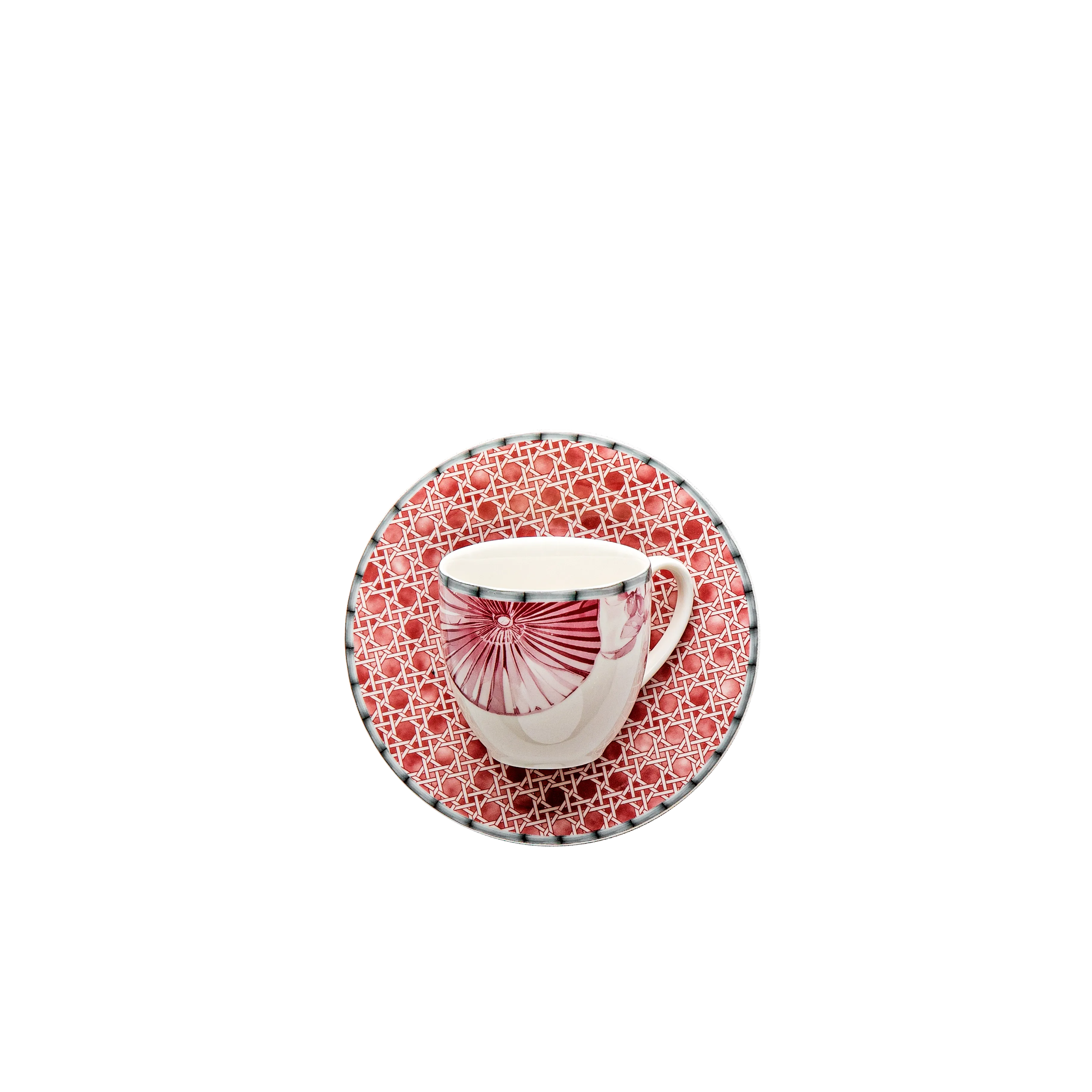 Red Bamboo - 24 Pc - Fathy Mahmoud Porcelain 