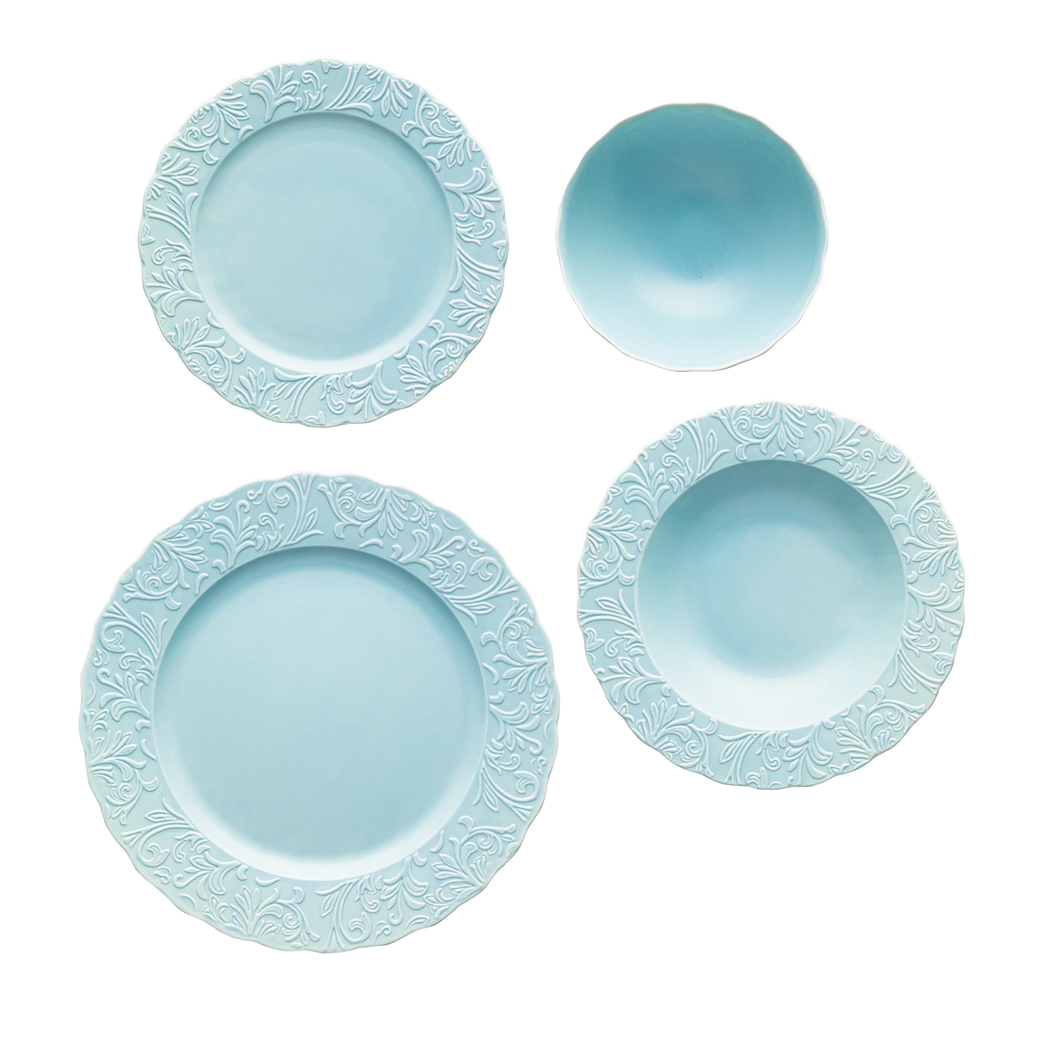 Rosen Baby Blue - 24 Pc - Fathy Mahmoud Porcelain 
