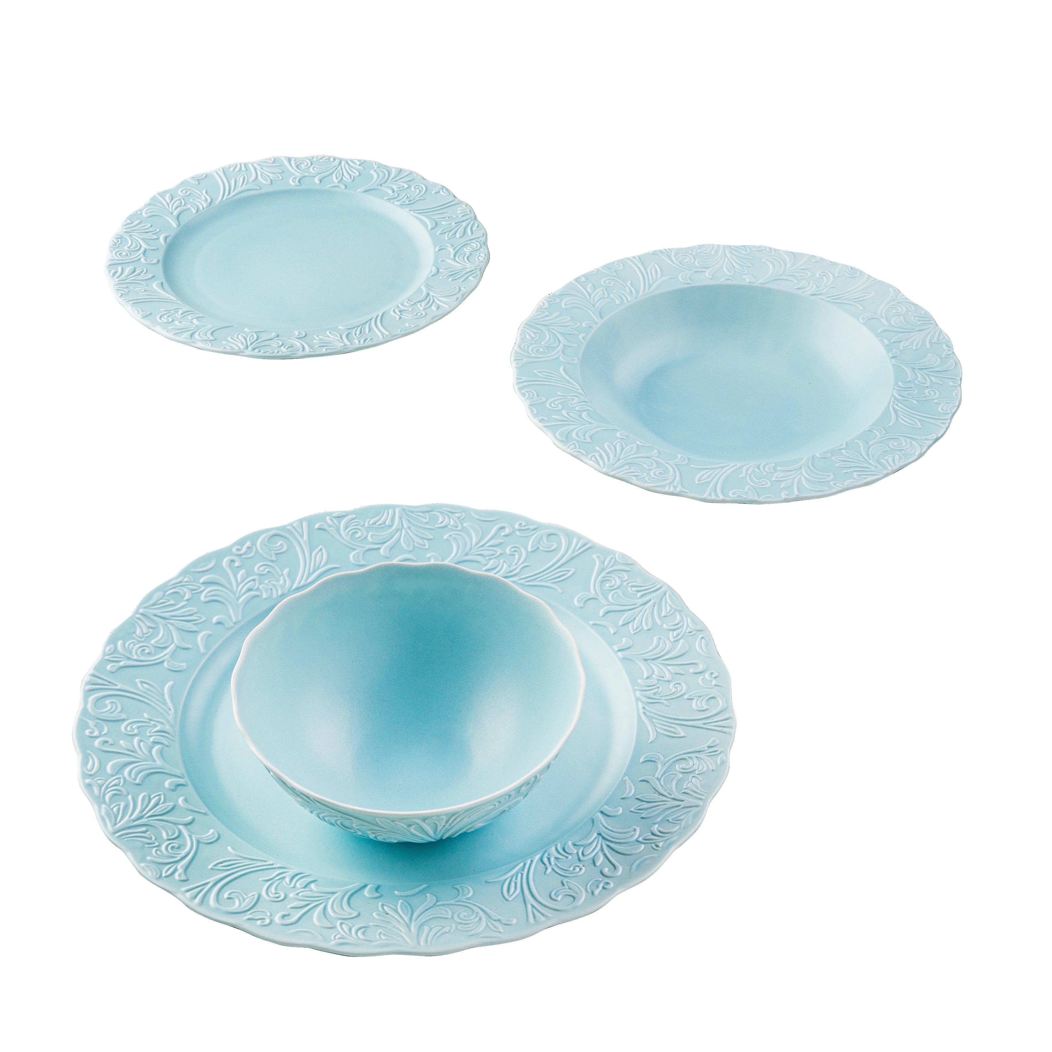 Rosen Baby Blue - 24 Pc - Fathy Mahmoud Porcelain 