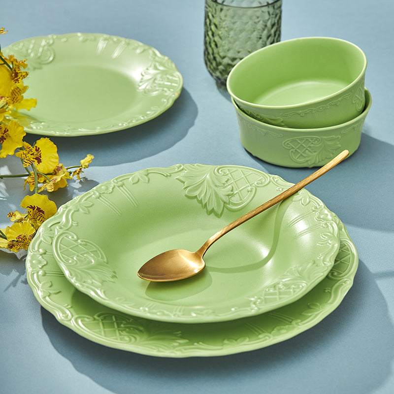 Rosenheim Pistachio - 24 Pc - Fathy Mahmoud Porcelain 