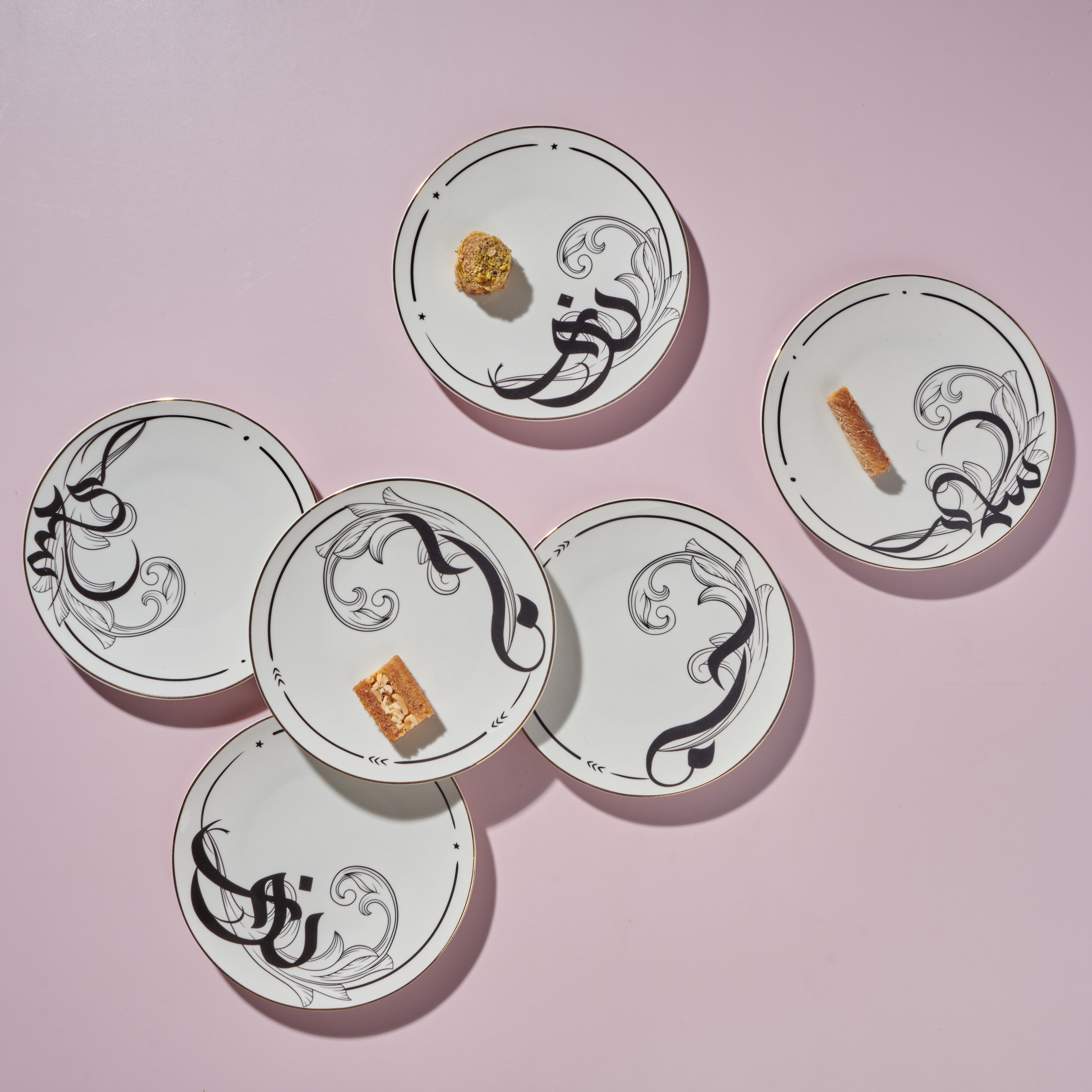 Salam dessert set - 6 pieces - Fathy Mahmoud Porcelain 