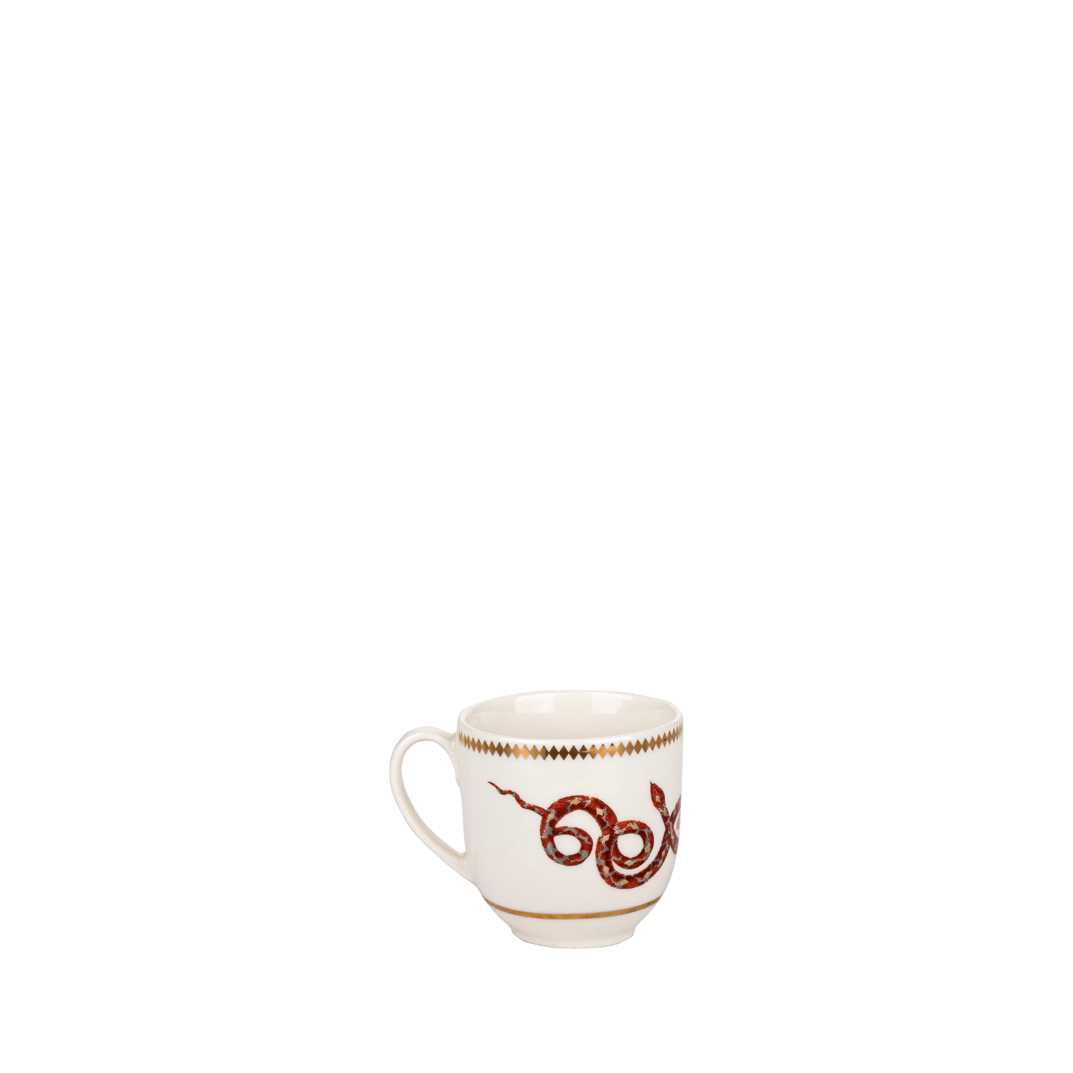 Serpentine coffee set - 4 pieces - Fathy Mahmoud Porcelain 
