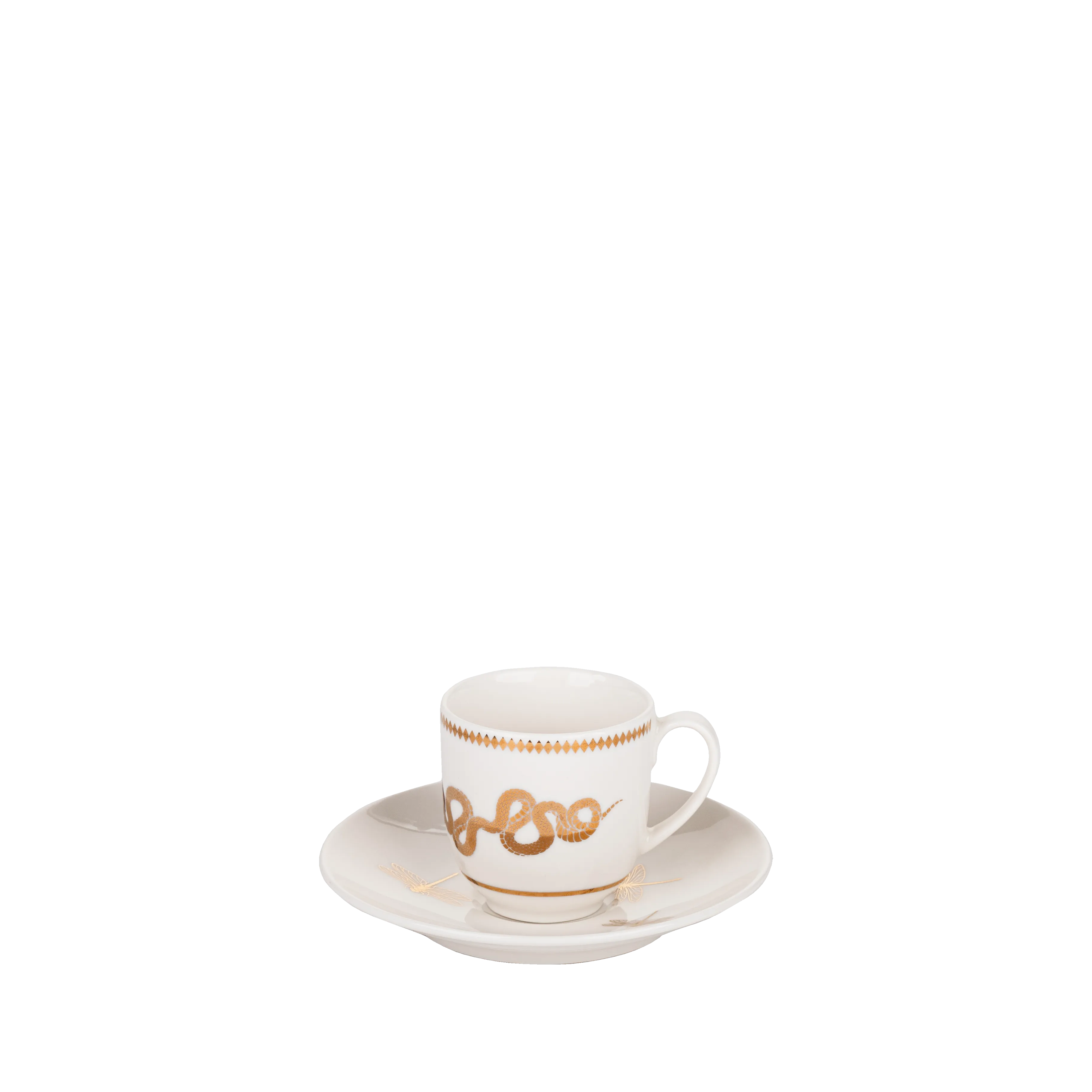 Serpentine coffee set - 4 pieces - Fathy Mahmoud Porcelain 
