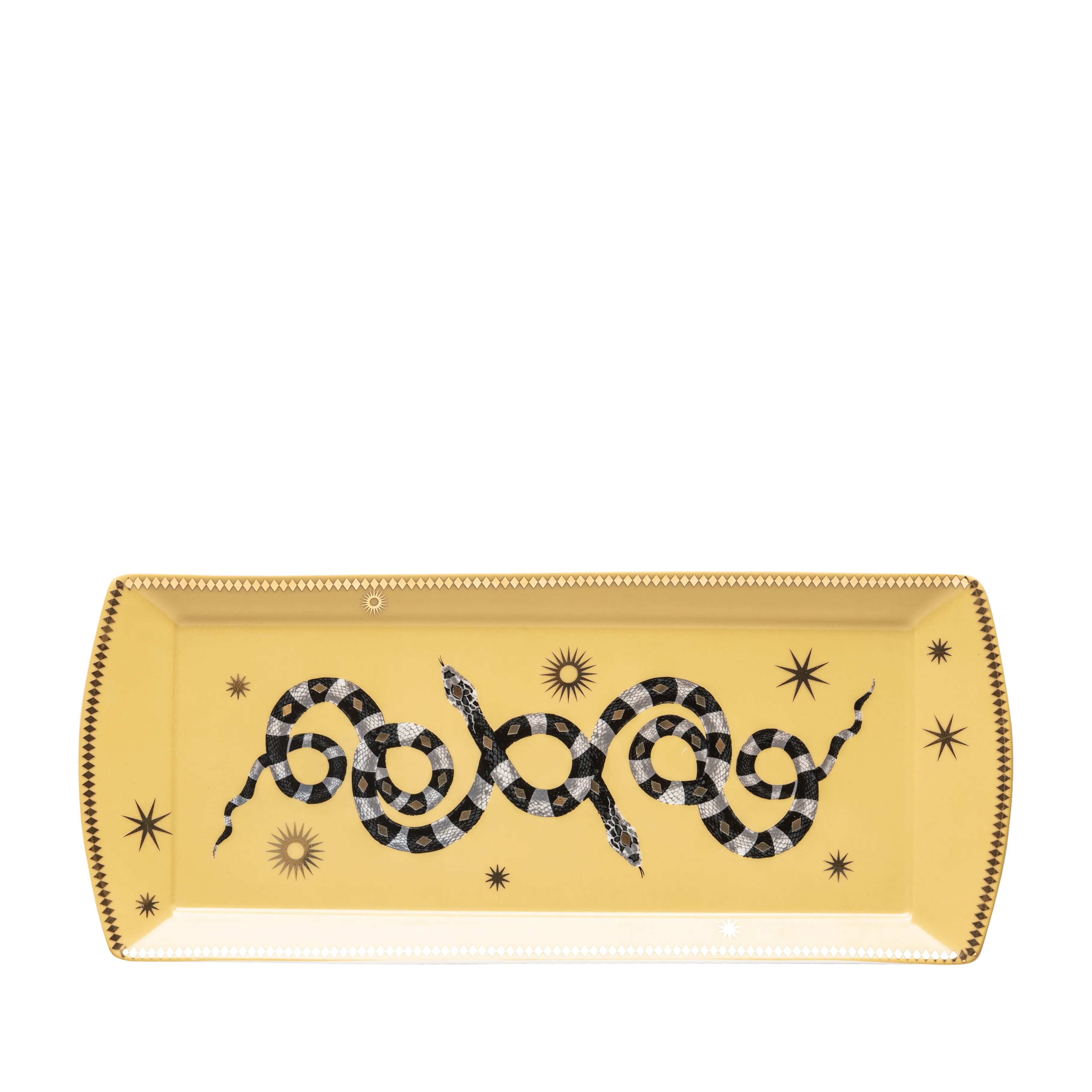 Serpentine trays yellow & beige - 2 pieces