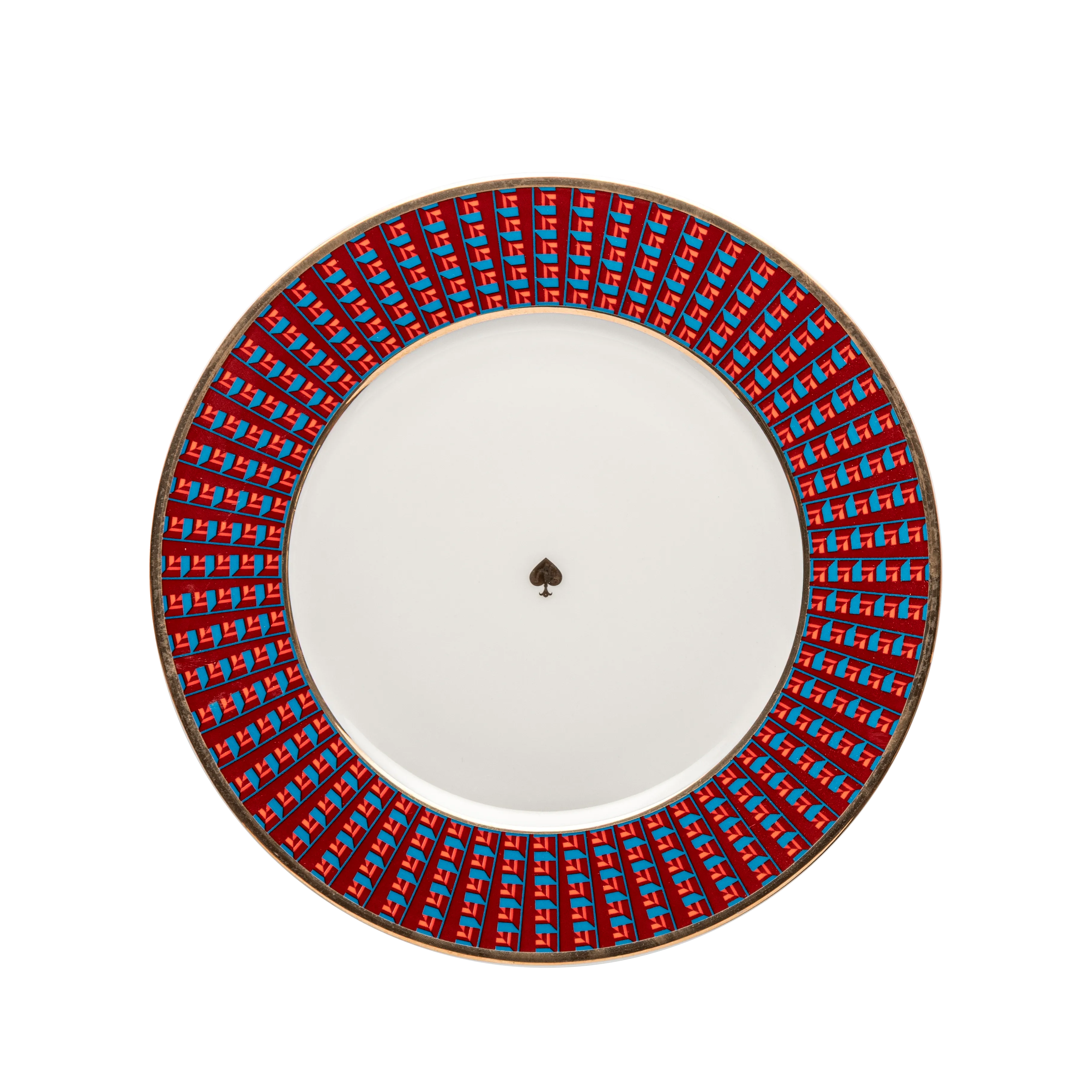 Spade burgendy - 18 pieces - Fathy Mahmoud Porcelain 