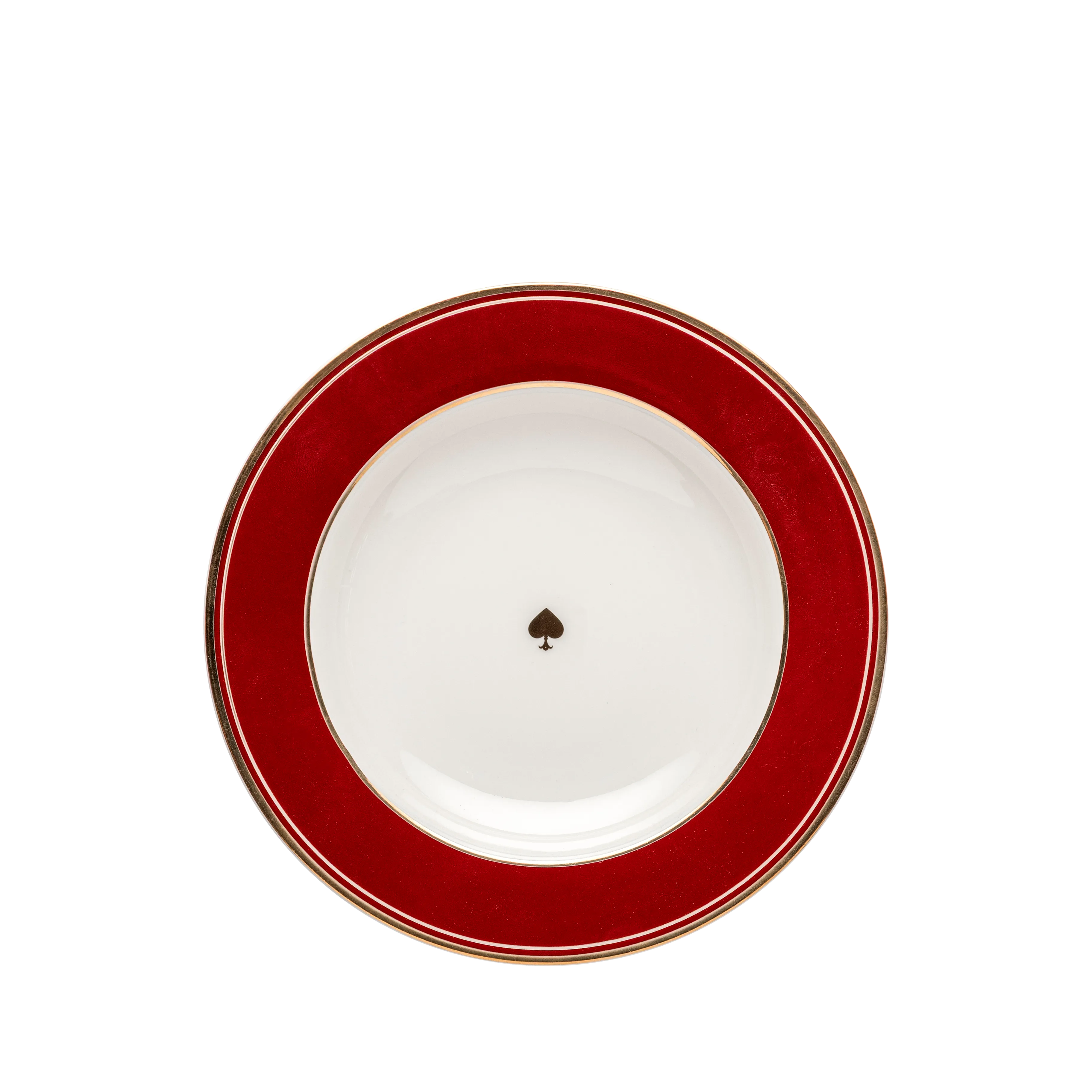 Spade burgendy - 18 pieces - Fathy Mahmoud Porcelain 