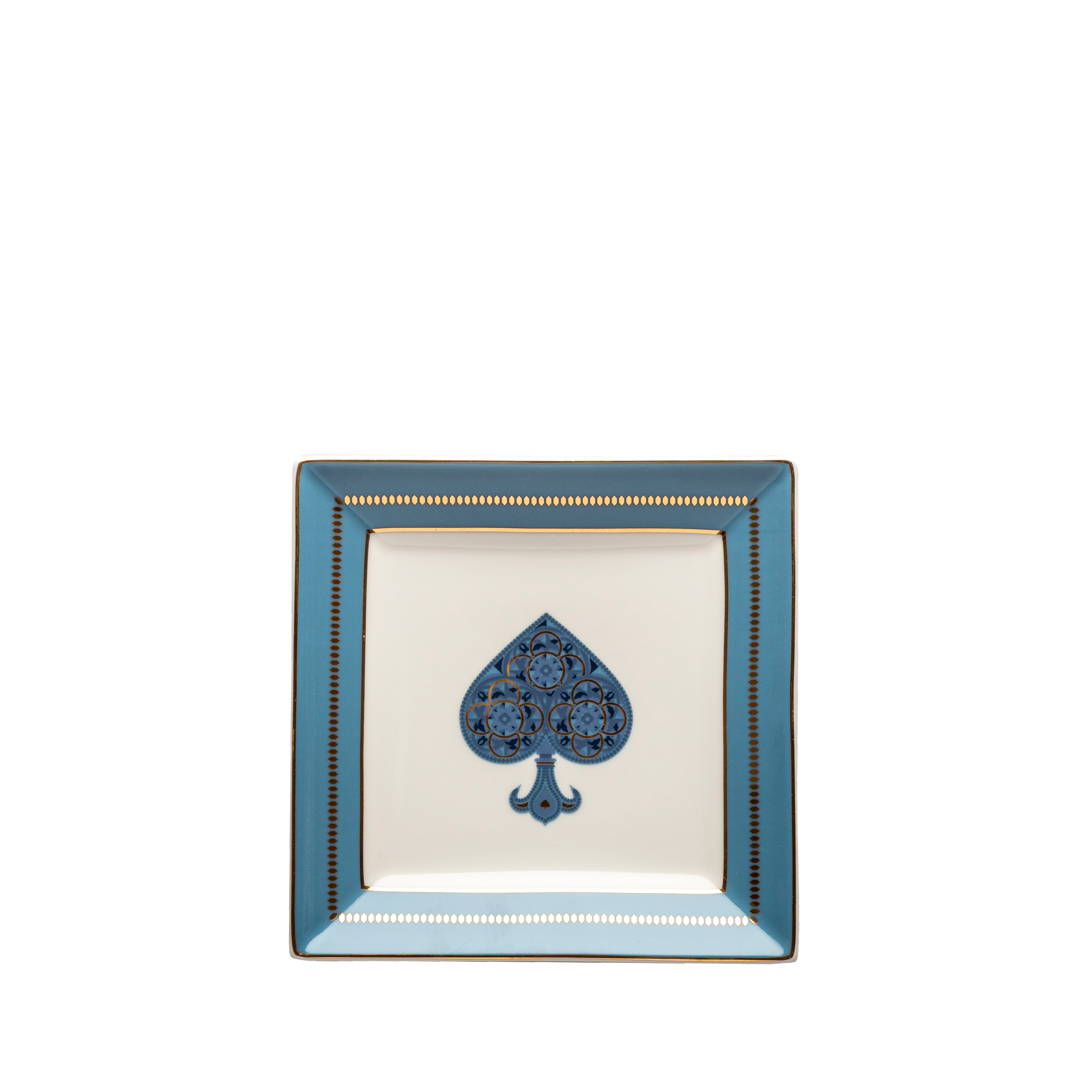 Spade trays blue - 3 pieces - Fathy Mahmoud Porcelain 