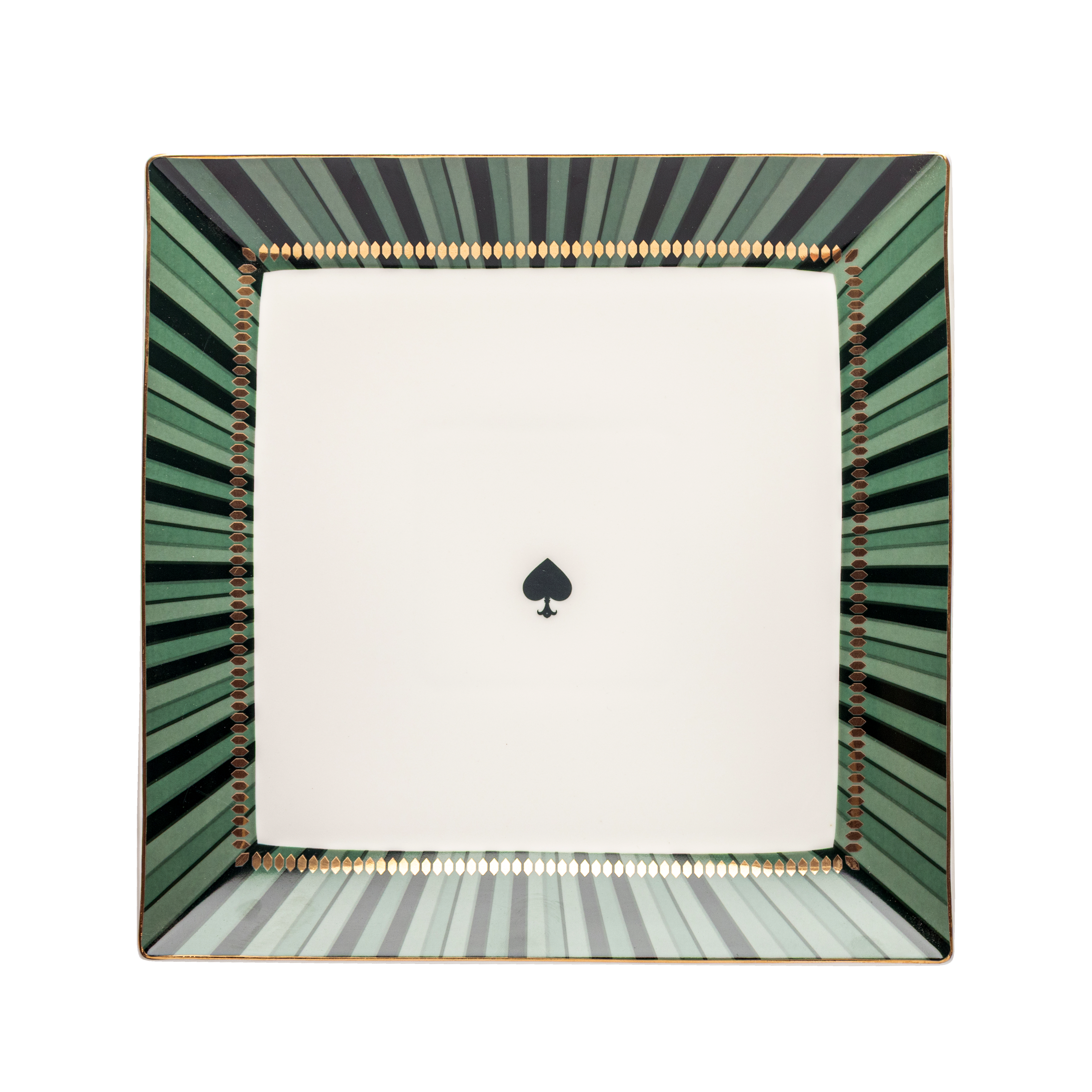 Spade trays green - 3 pieces - Fathy Mahmoud Porcelain 