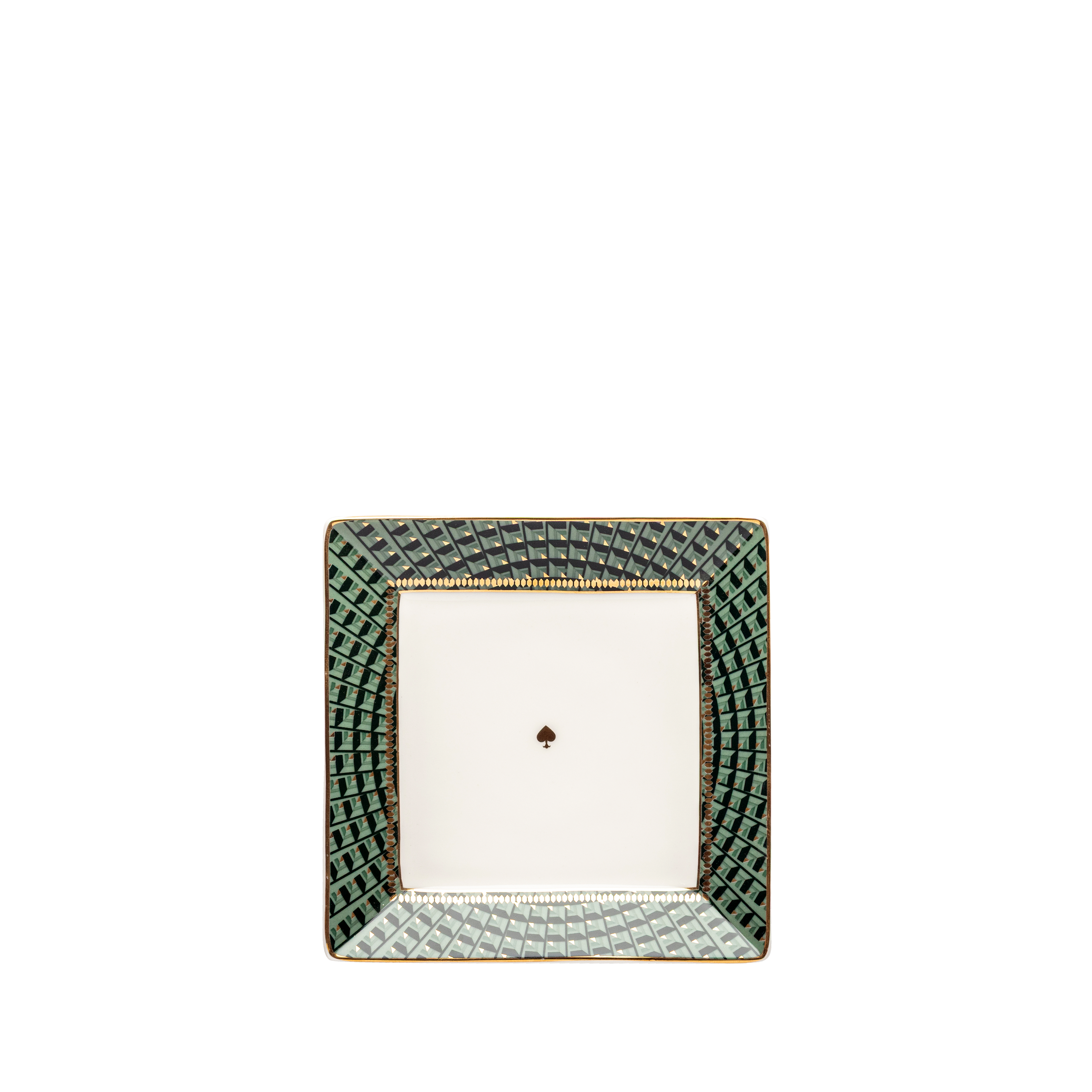 Spade trays green - 3 pieces - Fathy Mahmoud Porcelain 