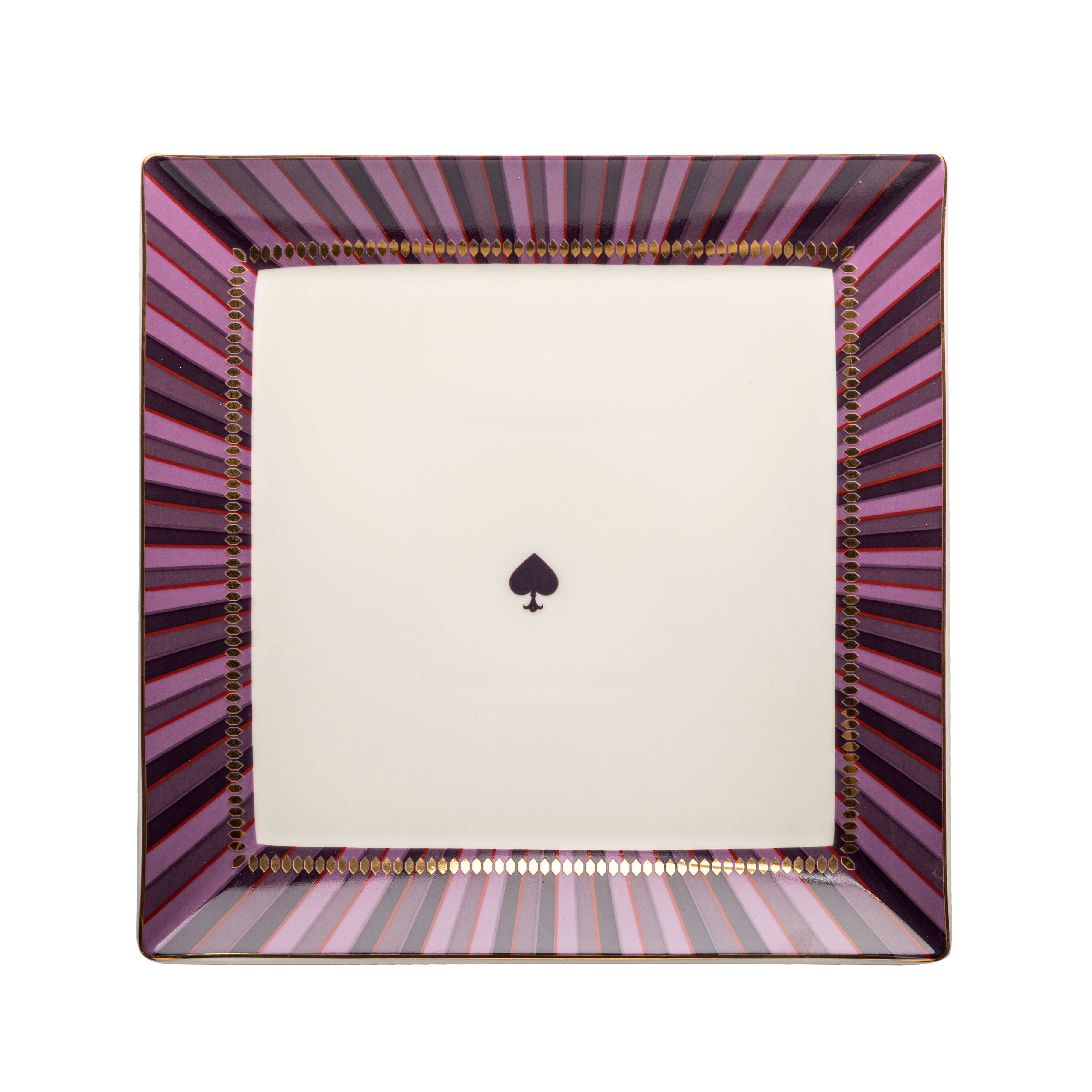 Spade trays purple - 3 pieces - Fathy Mahmoud Porcelain 