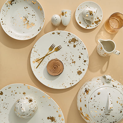 Splash of Gold - 62 Pc - Fathy Mahmoud Porcelain 