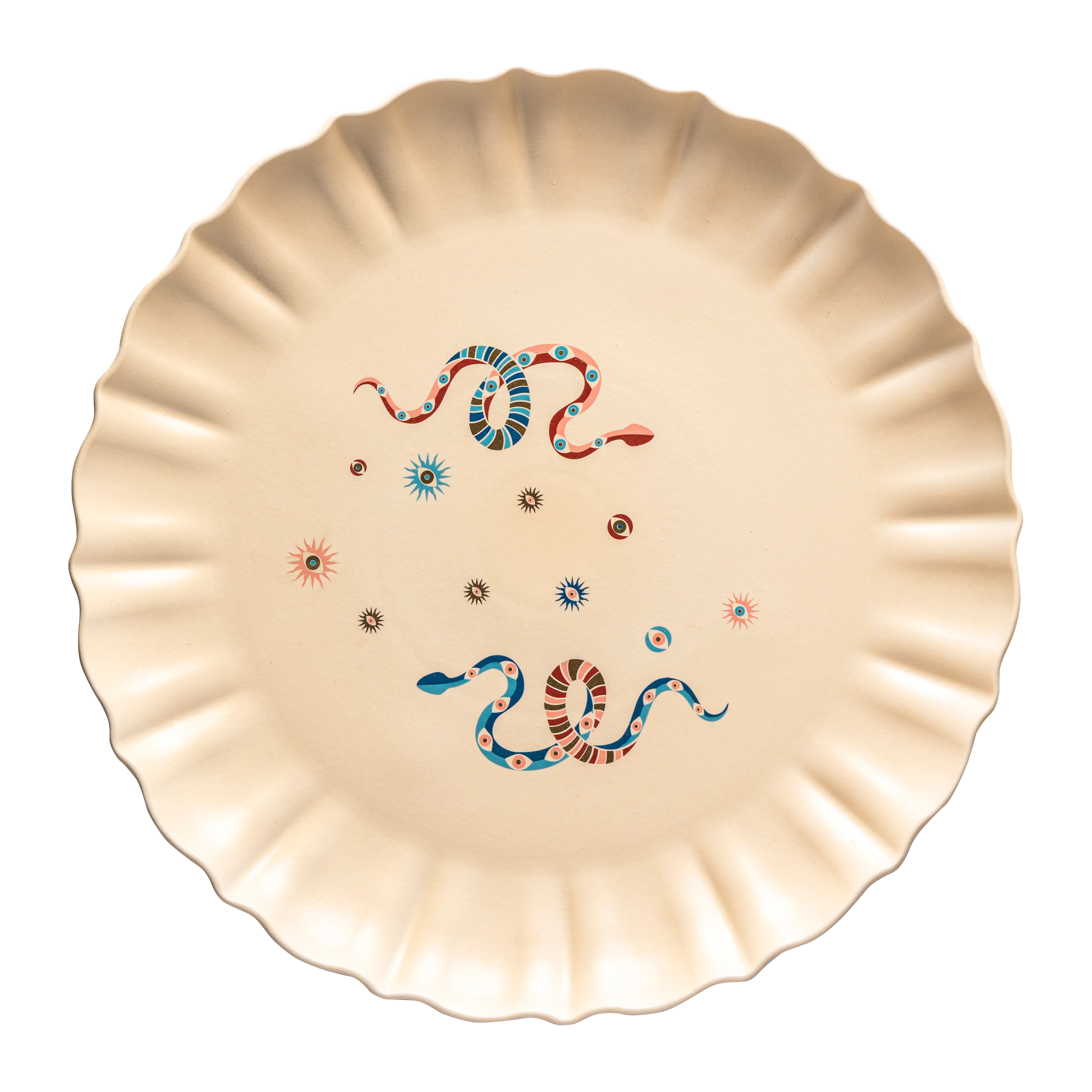 The Snakes Serving Bowl - Fathy Mahmoud Porcelain 