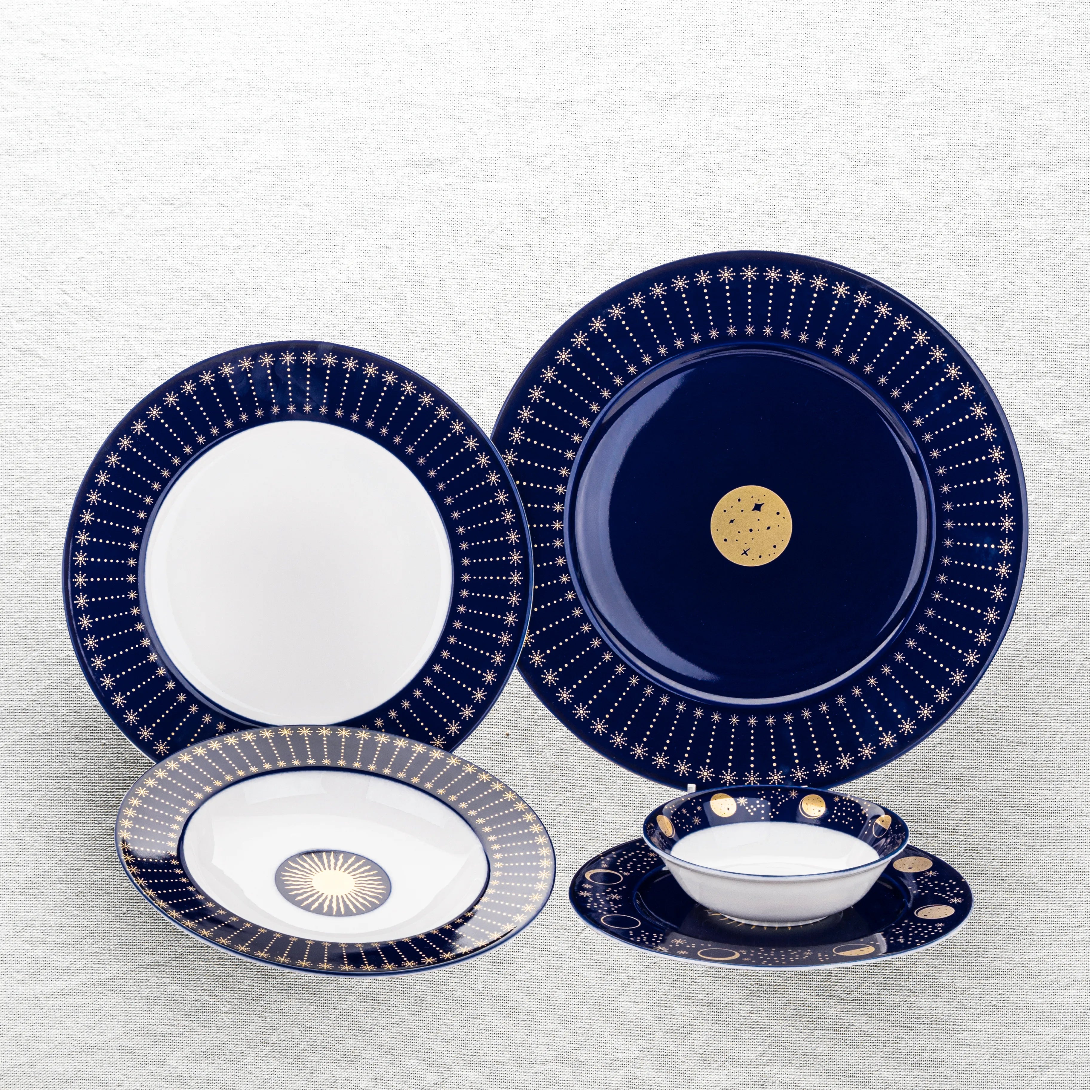 Sun & Moon - 25 pieces - Fathy Mahmoud Porcelain 