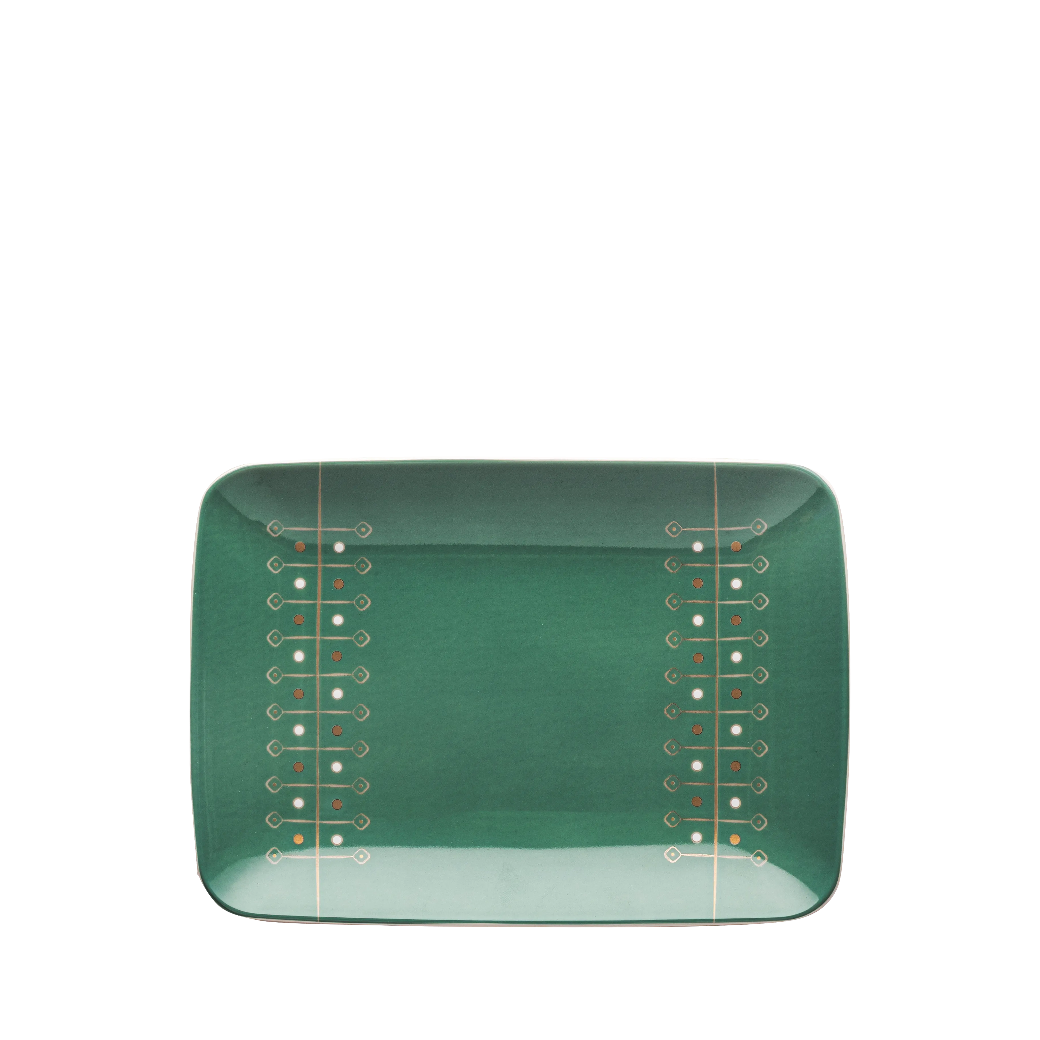 Weaves Green Trays - 3 Pc - Fathy Mahmoud Porcelain 