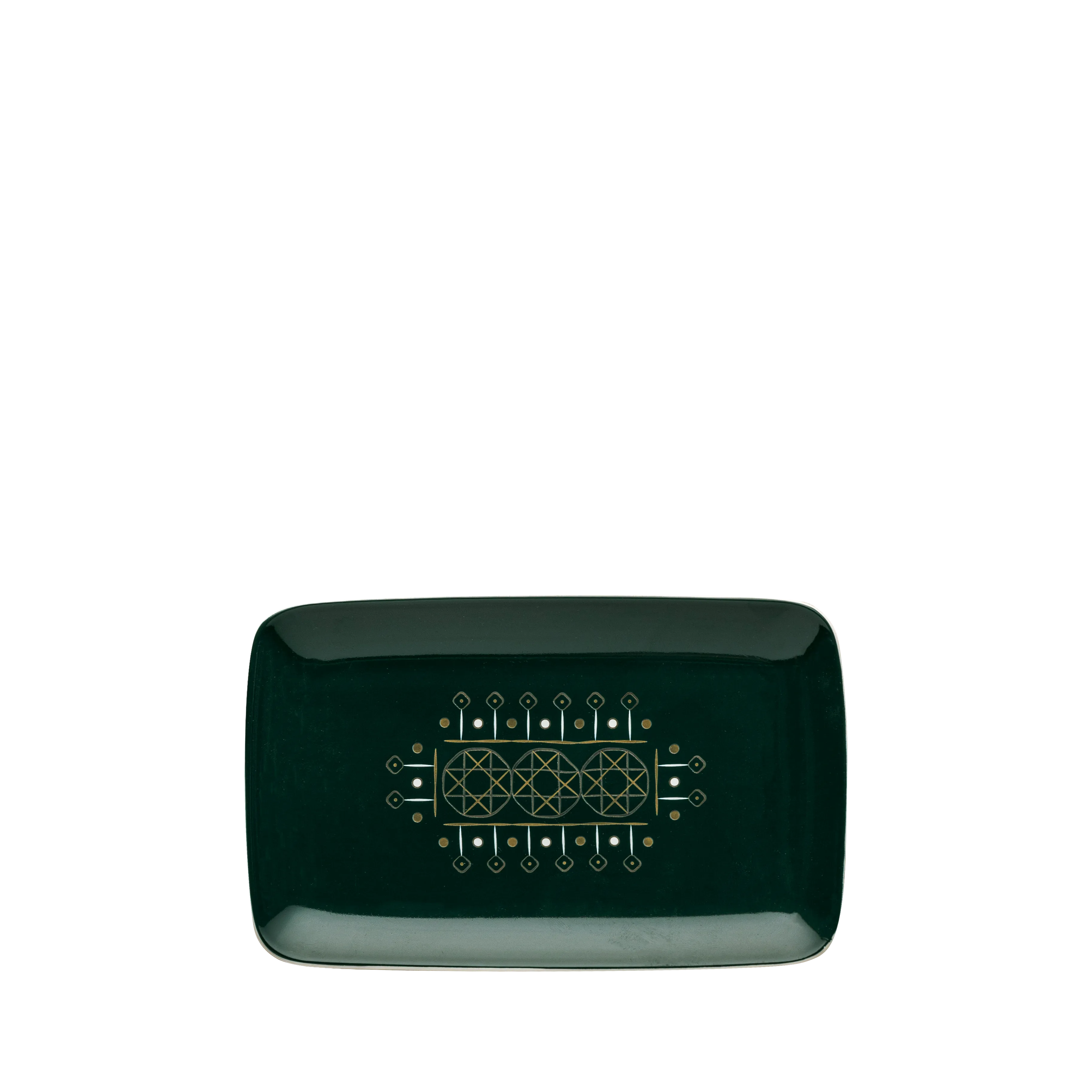 Weaves Green Trays - 3 Pc - Fathy Mahmoud Porcelain 