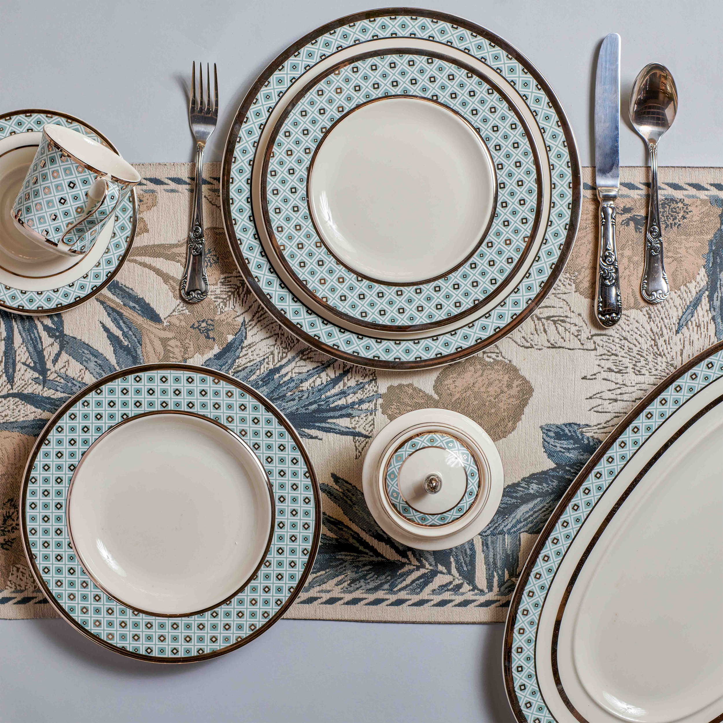 Zellij - 110 Pc - Fathy Mahmoud Porcelain 
