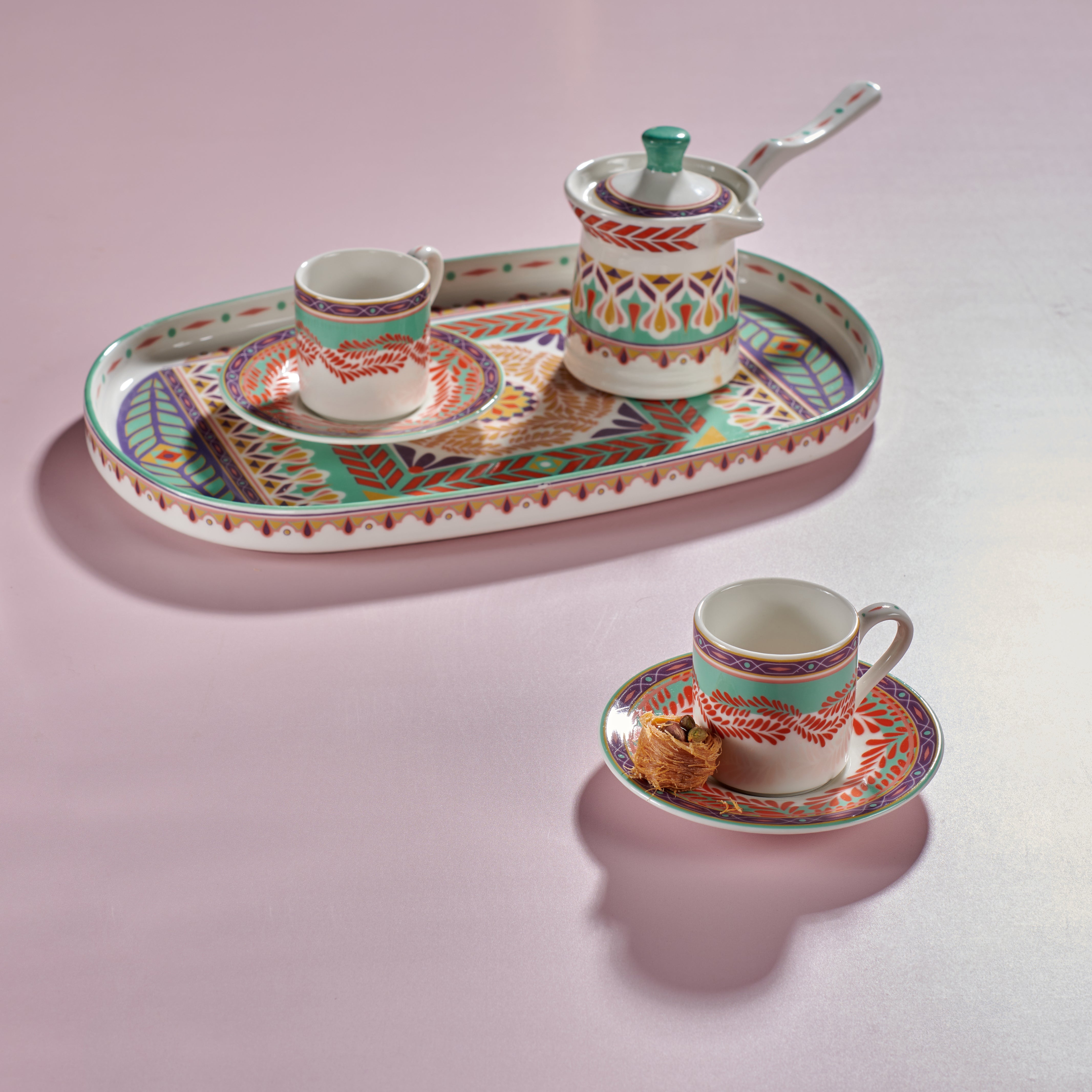 Khayameya coffee set - 6 pieces - Fathy Mahmoud Porcelain 