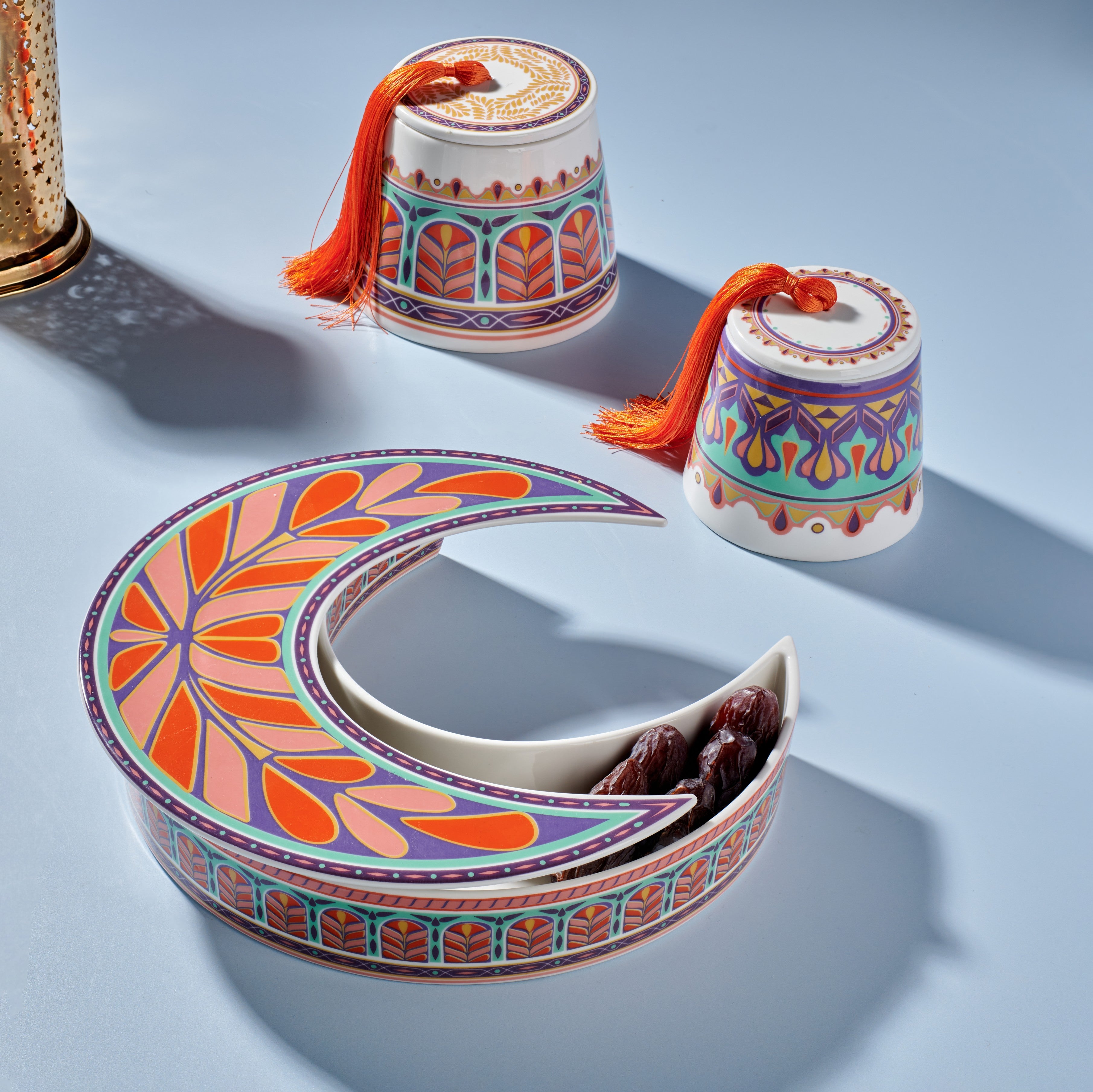 Khayameya crescent set - 2 pieces - Fathy Mahmoud Porcelain 